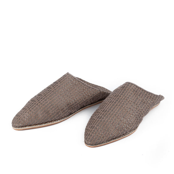 Babouches Homme Tissage cuir