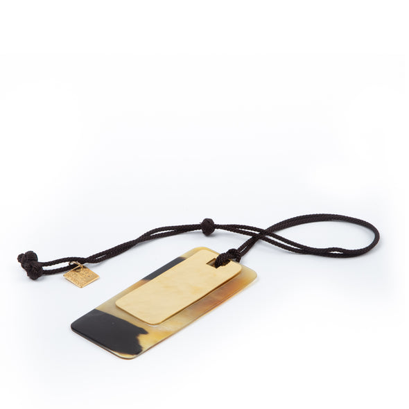 Gold Plated Rectangle Pi Necklace